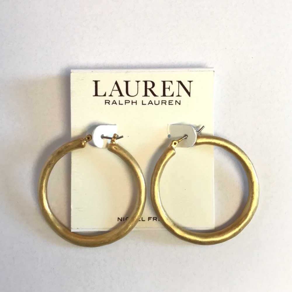 Ralph Lauren Gold Hoops Earrings